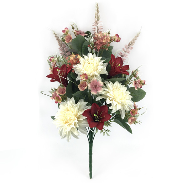 Ramo de flores artificiales - Ramo mixto de Dalias en abanico