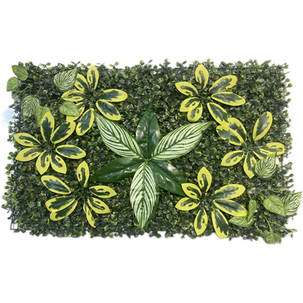 Seto de césped artificial Seto de césped en forma de hoja
