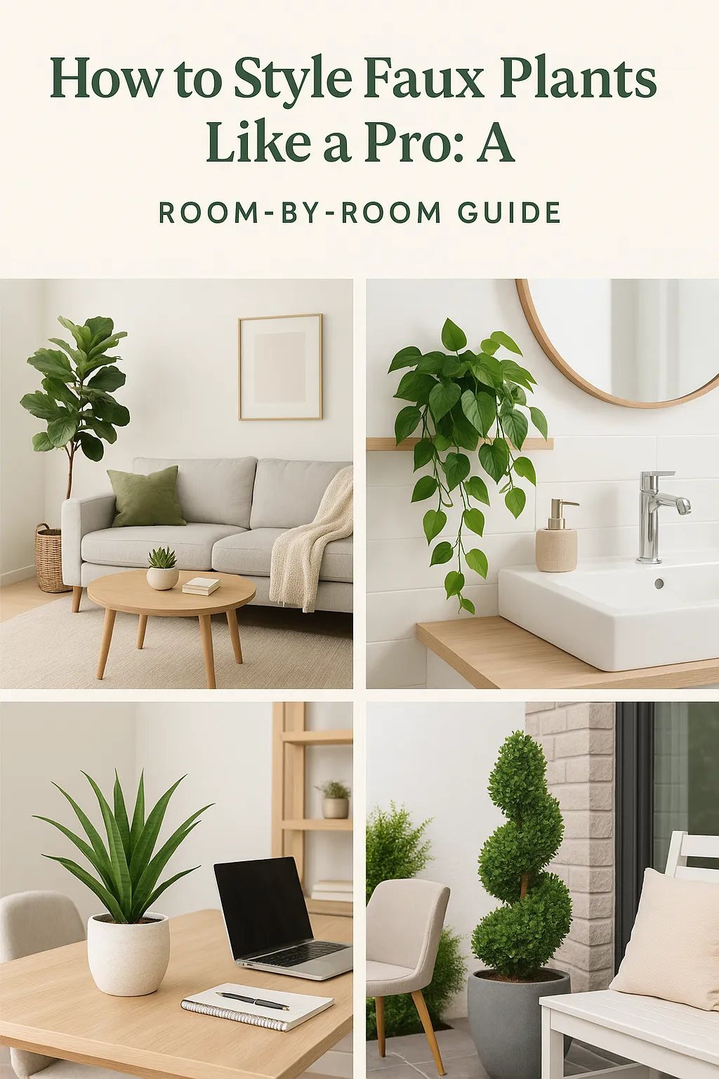 Cómo diseñar plantas de imitación como un profesional: Guía por habitaciones