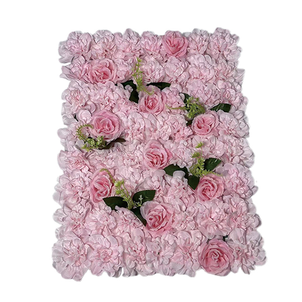 Muro di fiori artificiali